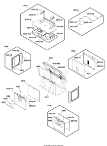 Enclosure Group Diagram and Parts List for 040801-00  Briggs and Stratton Generator